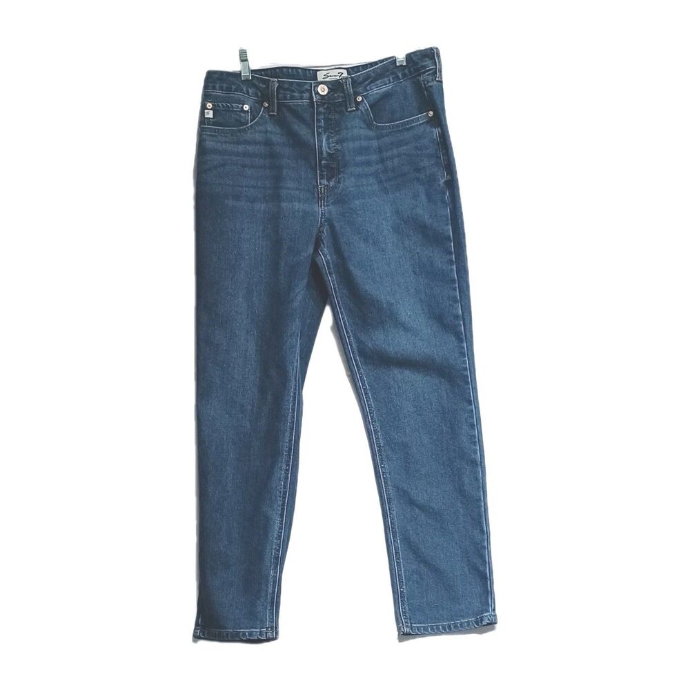 Seven 7 Women's Straight Leg Mid-rise Denim Jeans Size 10